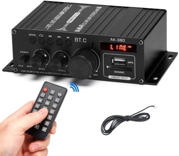 AMPLITUNER WZMACNIACZ STEREO BLUETOOTH AK380 400W