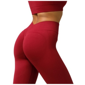 ЖЕНСКИЕ СПОРТИВНЫЕ ЛЕГГИНСЫ CARPATREE HIGH RISE PUSH UP ELITE RED