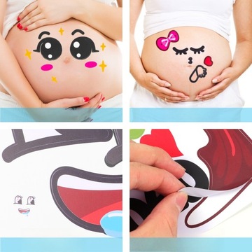NAKLEJKI NA BRZUCH DZIECIĘCA CIĄŻA BRZUCH CO TYDZIEŃ