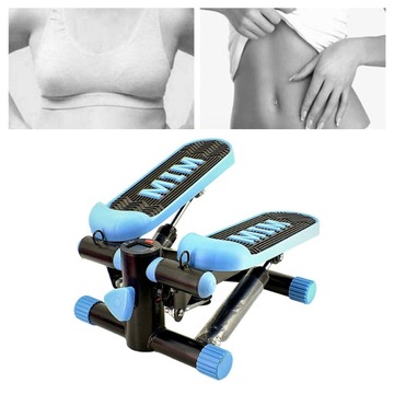 Портативный мини-степпер черного и синего цвета.