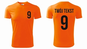 Koszulka piłkarska sportowa z nadrukiem personalizacja własny napis numer M
