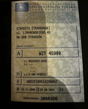 Mercedes Klasa S W221 2009 Mercedes-Benz Klasa S Zadbany ZAREJESTROWANY w PL Zobacz 3.5 Hybryda, zdjęcie 9