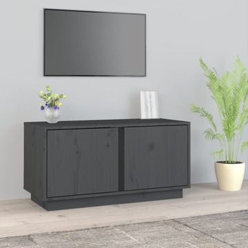SZAFKA POD TELEWIZOR SZARA 80X35X40,5CM DREWNO SOS