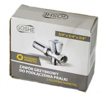 КЛАПАН ДЛЯ СТИРАЛЬНОЙ, ПОСУДОМОЕЧНОЙ МАШИНЫ С УДЛИНИТЕЛЕМ ГОШЕ 3/4 ДЛЯ ТОЛСТОЙ СТЕНЫ