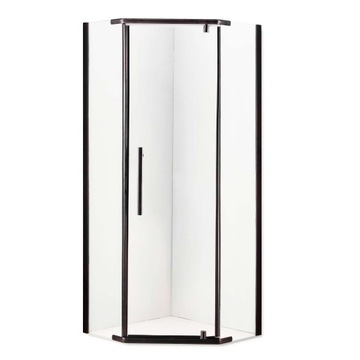 Czarna BLACK Kabina 80x80 5-Kątna Bez Brodzika