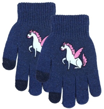 RĘKAWICZKI PIĘCIOPALCZASTE DLA DZIEWCZYNKI RĘKAWICE YO! UNICORN 14