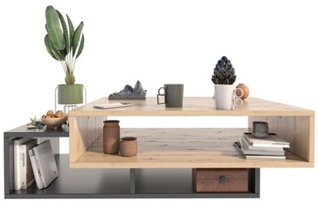 Ława stolik kawowy SARA artisan-czarny loft retro PER