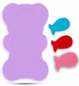 MATERACYK DO KĄPIELI WKŁADKA WKŁAD GĄBKA MATA DO WANNY + 3 GĄBKI