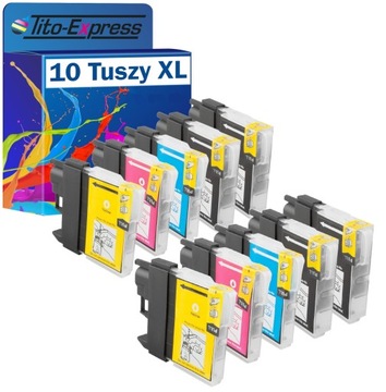 10x Tusz do Brother DCP-195C 165C 145C 375CW LC980