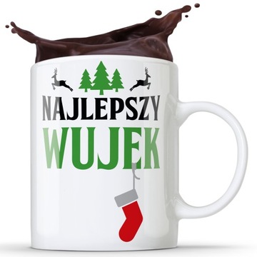 KUBEK ŚWIĄTECZNY DLA WUJKA NAJLEPSZY WUJEK ŚWIĘTA GWIAZDKA PREZENT