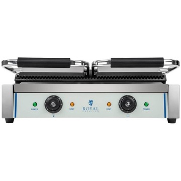 GRILL KONTAKTOWY - 2 X 1800 W - RYFLOWANY
