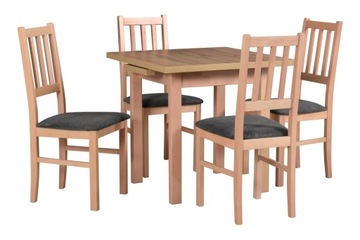 Zestaw Stół 80x80 rozkładany+4 krzesła ZD 54