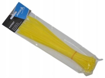 OPASKI TAŚMA TRYTKI ZACISKOWE TRYTYTKI KABLOWE UV ŻÓŁTE 5X250MM 50 szt ASTA