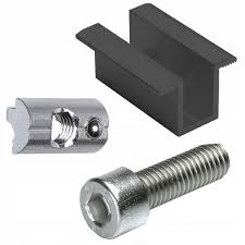 KLEMA UNIWERSALNA ŚRODKOWA UCHWYT POŚREDNI Komplet PV 30mm CZARNY 1 kpl.