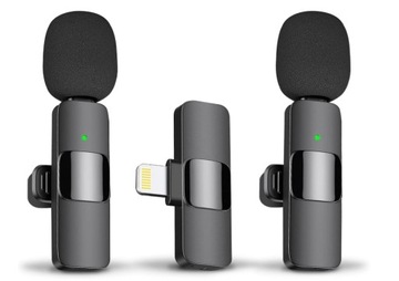 MIKROFON BEZPRZEWODOWY KRAWATOWY USB-C + ADAPTER DO IPHONE 2SZT !!!