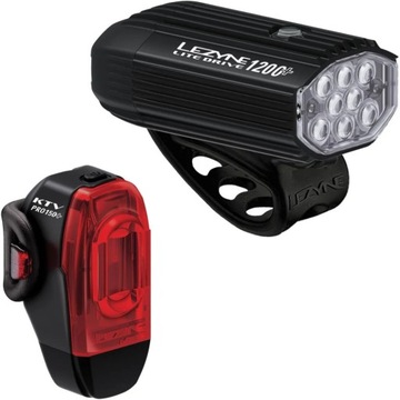 Zestaw lampek rowerowych Lezyne LED Pair Lite Drive 1200+ / KTV Drive Pro+