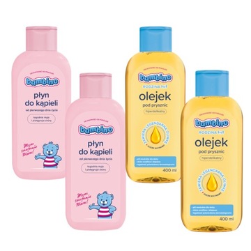 BAMBINO Płyn do kąpieli +olejek pod prysznic 4 szt