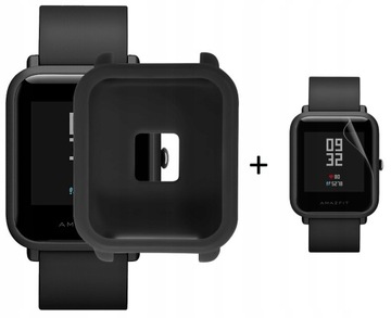 Etui Silikonowe + Folia 3H / Xiaomi Amazfit BIP