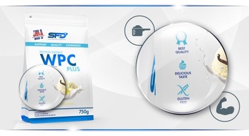SFD WPC PROTEIN PLUS 900G WHEY PROTEIN Whey SPORT РЕГЕНЕРАЦИЯ МЫШЦ