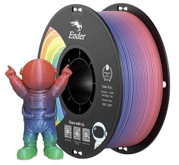 CREALITY TĘCZOWY RAINBOW Filament 1Kg PLA
