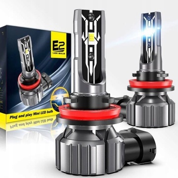 ŻARÓWKI LED H11 CSP H9 400% HOMOLOGACJA E11 LAMPA