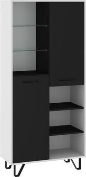 Regał Biały/ Czarny 80 cm LOSS CR