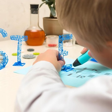 ZESTAW MAGICZNY DŁUGOPIS DRUKARKA 3D PEN + KOLOROWE WKŁADY PLA 59 METRÓW