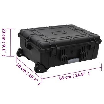 Авиакейс vidaXL Черный 63x50x23 см ПП