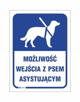 Naklejka pies asystujący
