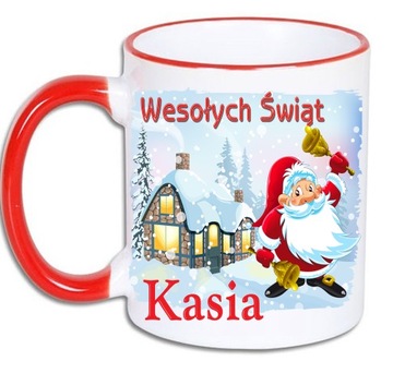 ŚWIĄTECZNY KUBEK MIKOŁAJKI GWIAZDKA + TWOJE IMIĘ