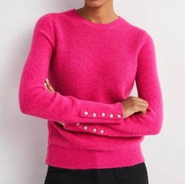 70/ BODEN NOWY RÓŻOWY SWETER WEŁNA MOHAIR 36 S