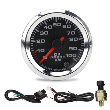 Manometr oleju 52mm 12V 0-100PSI miernik ciśnienia oleju o wysokiej TP
