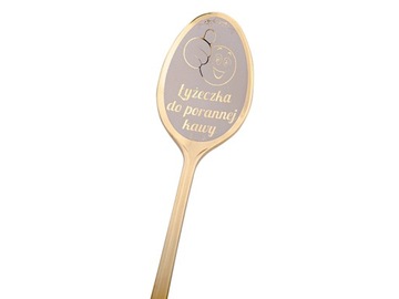 Łyżeczka do porannej kawy Latte. Długa 19 cm ŚMIESZNY PREZENT. POMYSŁ