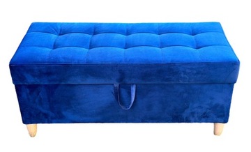 Ławka ŁAWECZKA PUFA LOFT, nogi drewniane 90x50x44