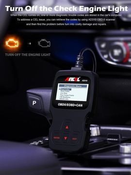 Универсальный сканер OBD II Считыватель неисправностей двигателя автомобиля