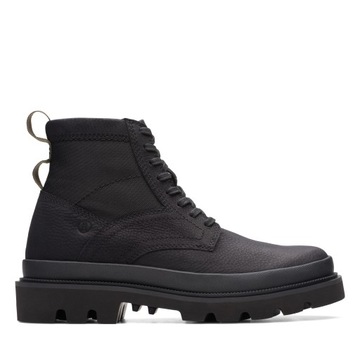 Buty męskie wysokie Clarks Badell jesienne zimowe skórzane czarne 42.5