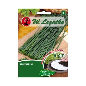 Szczypiorek NASIONA NA KRĄŻKU do doniczek 6cm Legutko