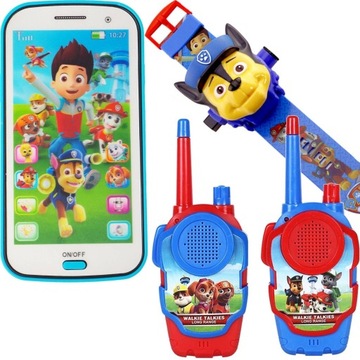 PSI PATROL ZESTAW SMARTFON ZEGAREK WALKIE TALKIE dla dzieci