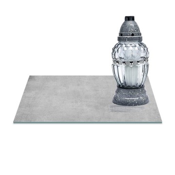 SZKLANA PODSTAWKA POD ZNICZE 40x30 Beton 130b