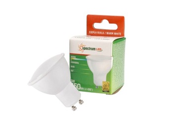 Żarówka LED reflektor GU10 6W=50W barwa ciepła WOJ+13265 SPECTRUM