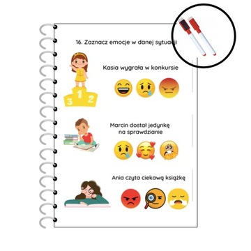 Pomoc edukacyjna dla dzieci - Emocje - rzepy+pisak