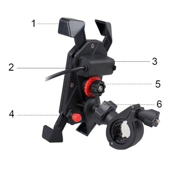 ДЕРЖАТЕЛЬ ДЛЯ МОТОТЕЛЕФОНА, РУЛЬ, ЗАРЯДНОЕ УСТРОЙСТВО