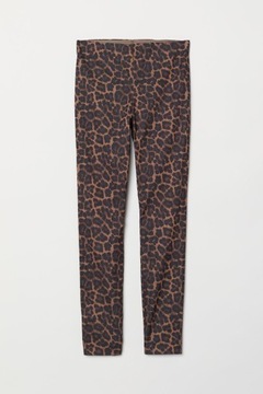 H&M HM Tregginsy w panterkę spodnie jeansy elastyczne legginsy damskie 38 M