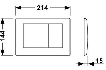 TECE БЕТОННЫЙ УНИТАЗ БЕЗОБЕДНИК ЧАША КНОПКА СТАЛЬ ХРОМ БЛЕСК FRESH7W1
