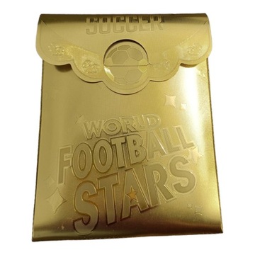 Набор из 10 подарочных золотых коллекционных футбольных карточек