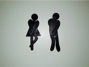 Юмор Туалет Символы Маркеры Мистер Миссис Блэк