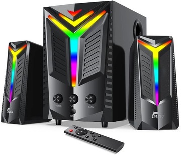 Głośniki Stereo z SUBWOOFEREM NJSJ BT LED RGB 80W