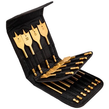 НАБОР СВЕРЛ С ПЛОСКИМ ПЕРЬЕВЫМ ПОЛОЖЕНИЕМ СВЕРЛА ДЛЯ ДЕРЕВА 16 шт.