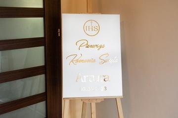 Tablica powitalna Komunia złota TABK-2