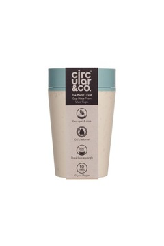 Kubek na kawę prezent na Urodziny Eko biało-błękitny 227ml circular cup